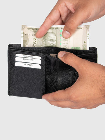 Black Textured Wallet