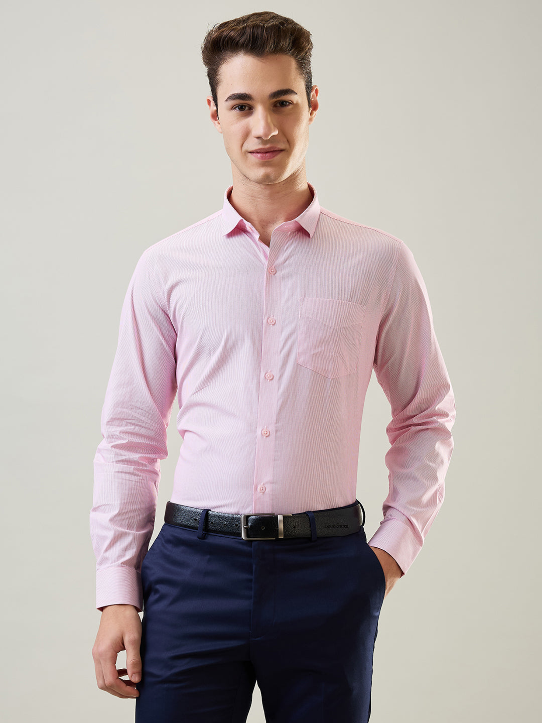 Tim Paris Formal Shirt: Pink Stripe