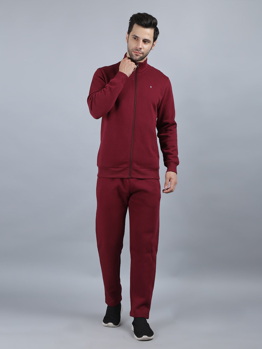 Mens burgundy sales jogging suits