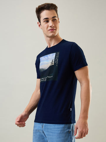 Tim Paris T-Shirt: Rinse Round Neck Printed