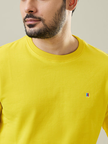 Tim Paris Yellow Round Neck Sweatshirt