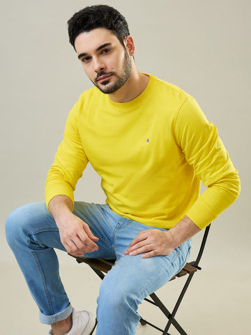 Tim Paris Yellow Round Neck Sweatshirt