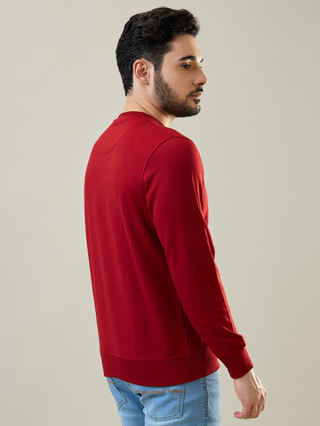 Tim Paris Red Sweatshirt with Kangaroo Pocket