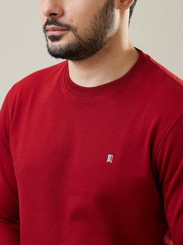 Tim Paris Red Sweatshirt with Kangaroo Pocket