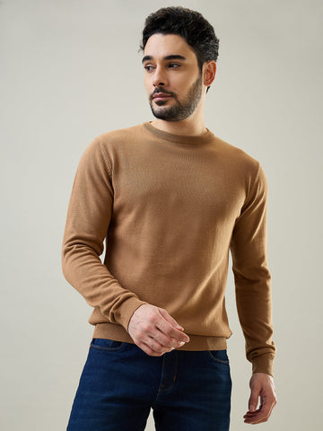 Tim Paris Camel Round Neck Pullover