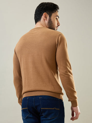 Tim Paris Camel Round Neck Pullover