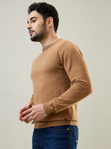 Tim Paris Camel Round Neck Pullover