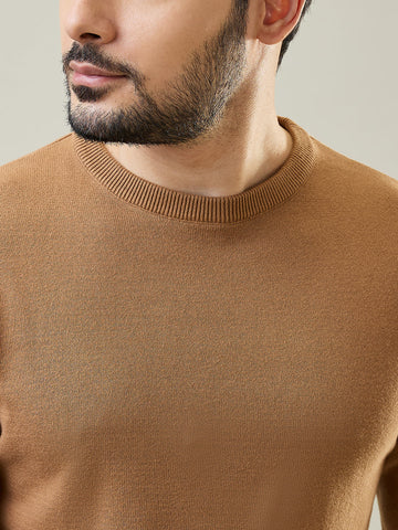 Tim Paris Camel Round Neck Pullover