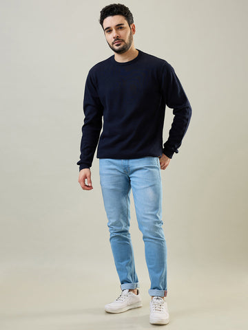 Tim Paris Navy Round Neck Pullover