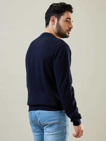 Tim Paris Navy Round Neck Pullover