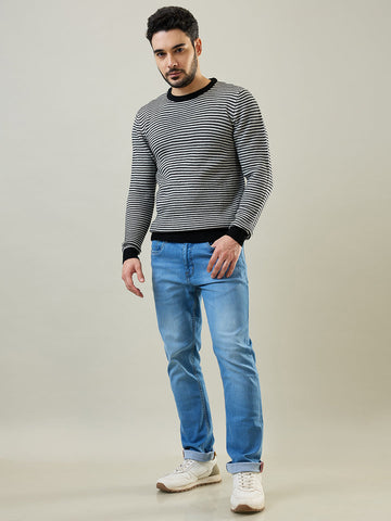 Tim Paris Grey Round Neck Pullover