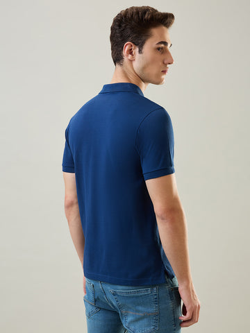 Tim Paris T-Shirt: Sailor Blue Polo Neck