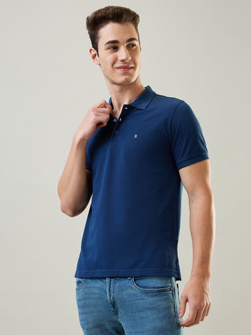 Tim Paris T-Shirt: Sailor Blue Polo Neck