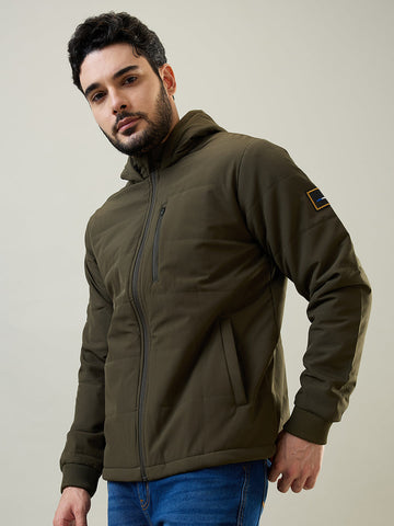 Tim Paris Olive Green Heavy Jacket – Regular Fit