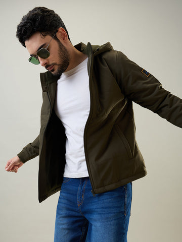 Tim Paris Olive Green Heavy Jacket – Regular Fit