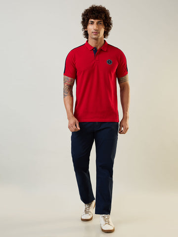 Mens T-Shirt Cut & Sew Red