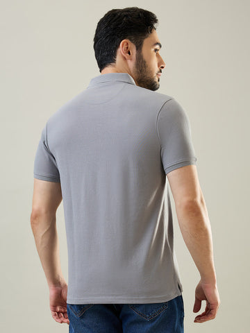 Tim Paris Grey Polo Neck T-Shirt