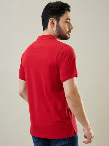 Tim Paris Red Polo Neck T-Shirt