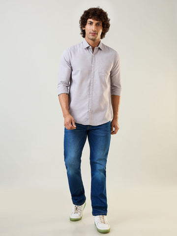 Mens Shirt Solid Grey