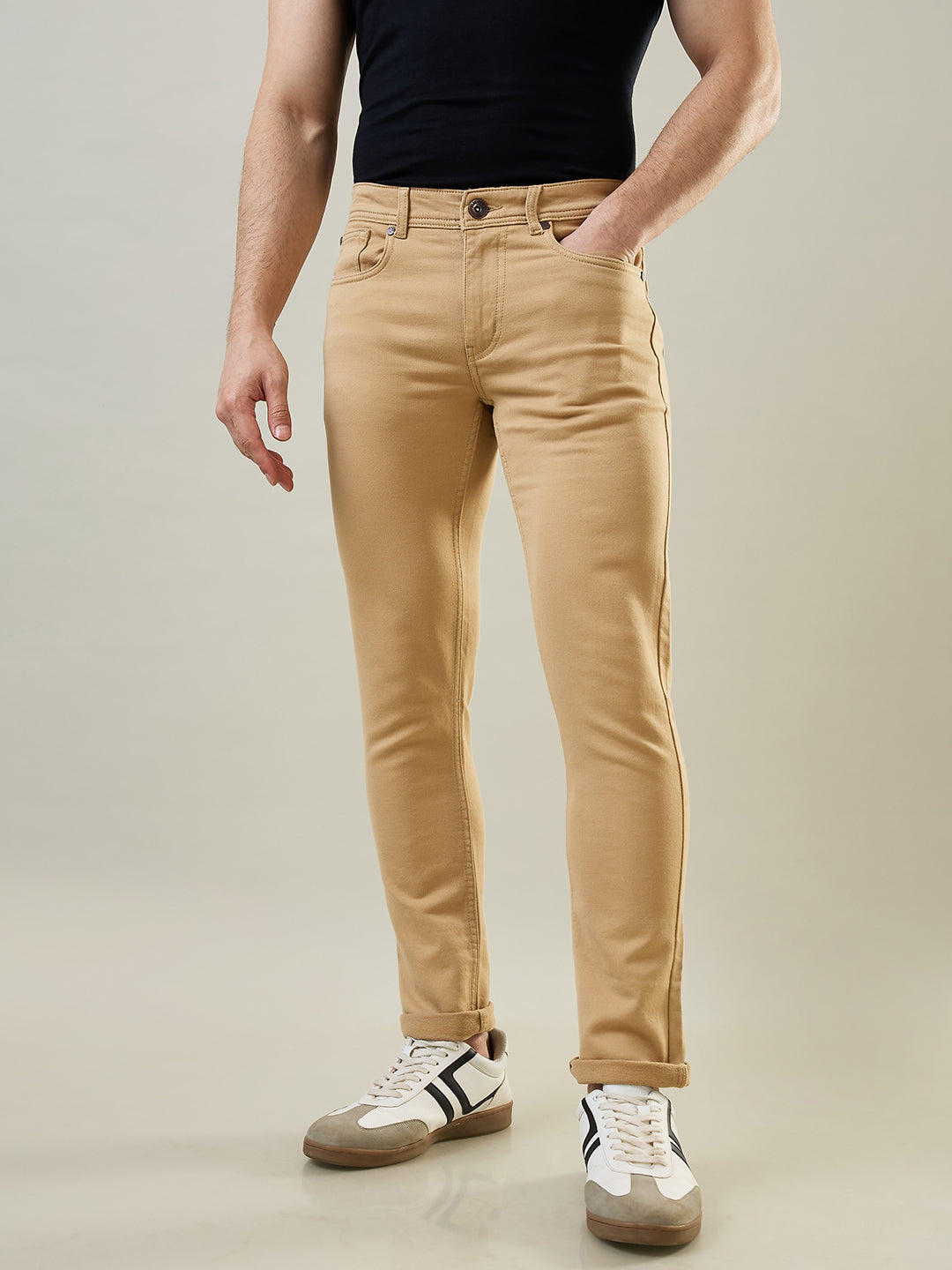 Tim Paris Light Camel Reactive Jeans – Slim Tapered Fit