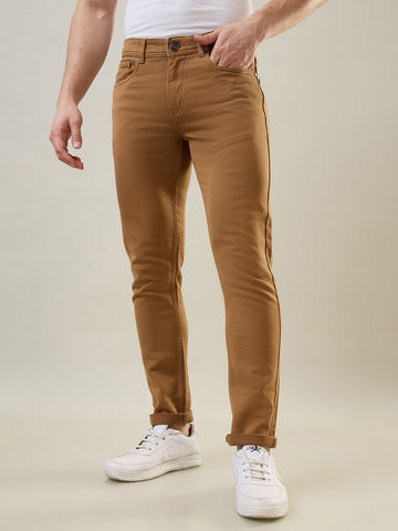 Tim Paris Jeans -  Khakhi Slim Tapered Fit Denim