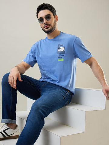 Robbia Blue Printed T-Shirt