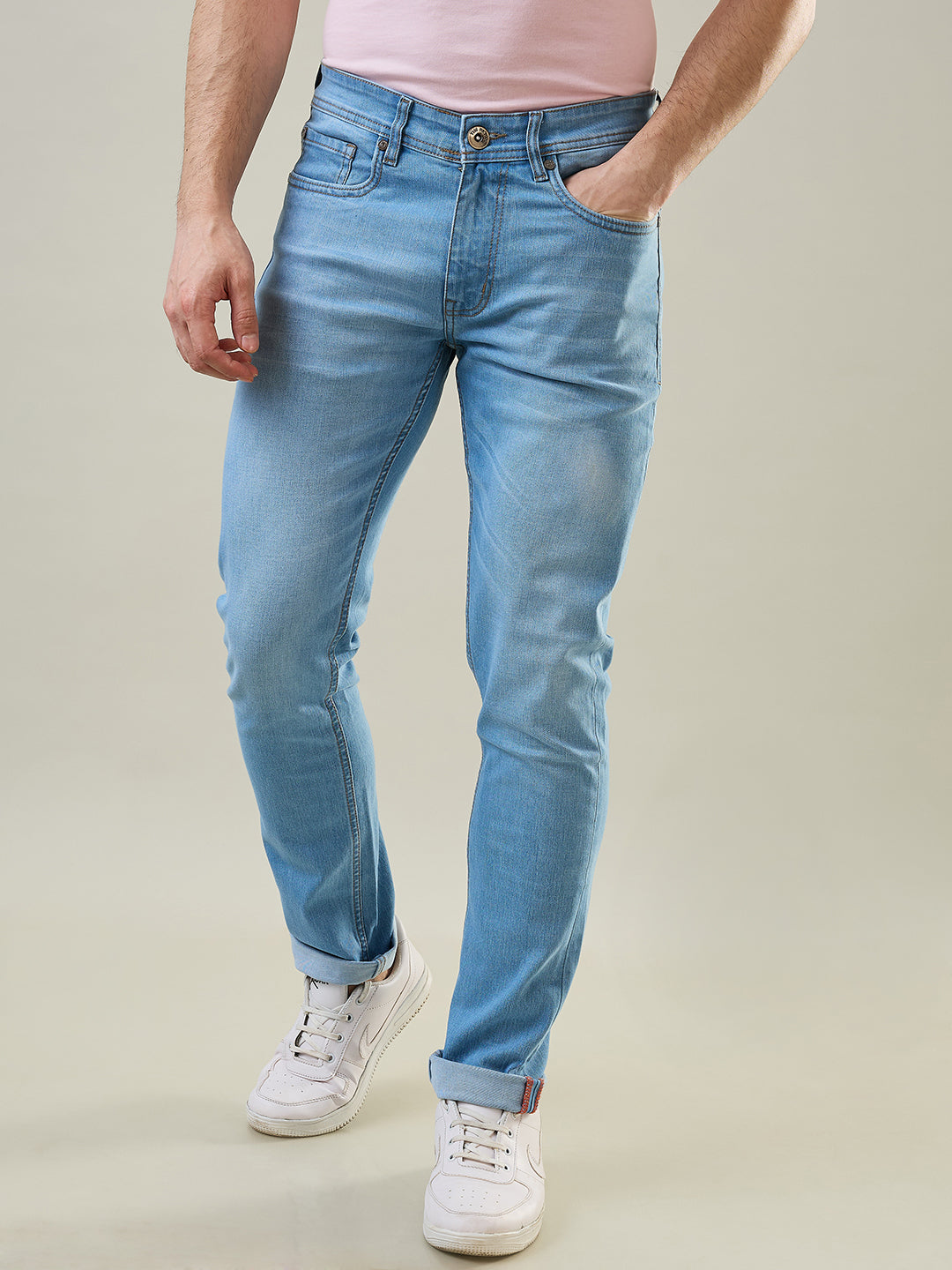 Tim Paris Light Cloud Denim Jeans – Slim Tapered Fit