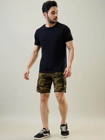 Tim Paris Olive Green Cargo Twill Shorts