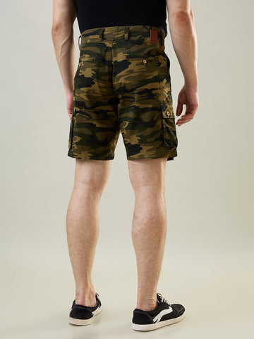 Tim Paris Olive Green Cargo Twill Shorts