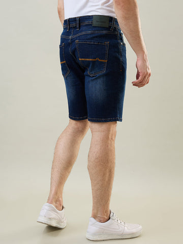 Tim Paris Dark Indigo Denim Stretch Shorts