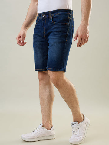 Tim Paris Dark Indigo Denim Stretch Shorts