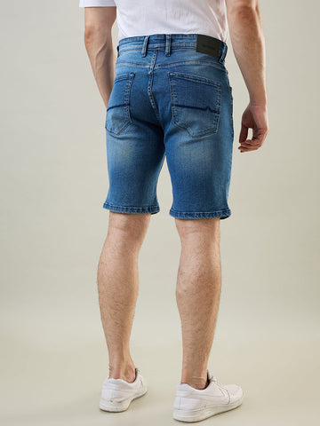 Tim Paris Light Indigo Denim Stretch Shorts