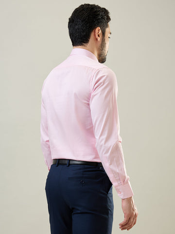 Tim Paris Pink Solid Formal Shirt 