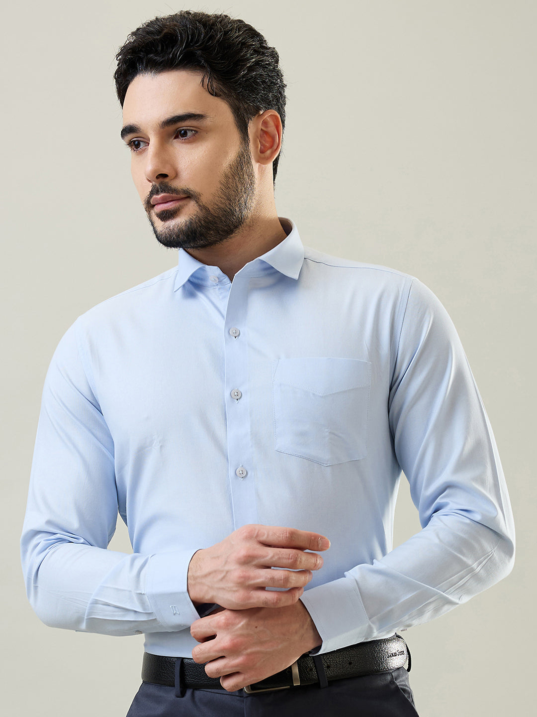 Tim Paris Light Blue Formal Shirt