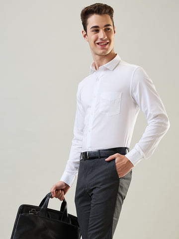 Tim Paris Formal Shirt - White Solid Shirt