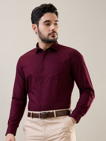 Tim Paris Burgundy Formal Shirt