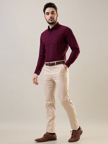 Tim Paris Burgundy Formal Shirt