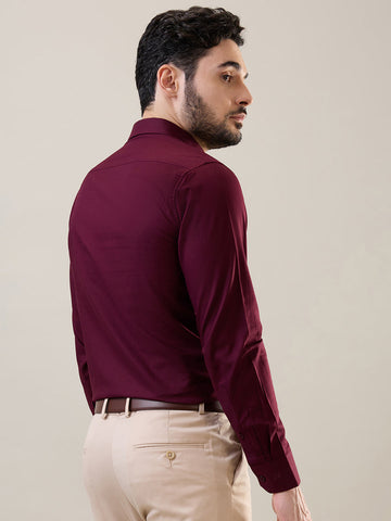 Tim Paris Burgundy Formal Shirt