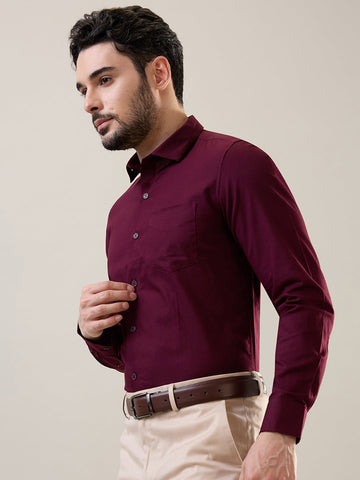 Tim Paris Burgundy Formal Shirt