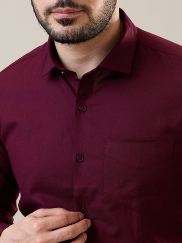 Tim Paris Burgundy Formal Shirt