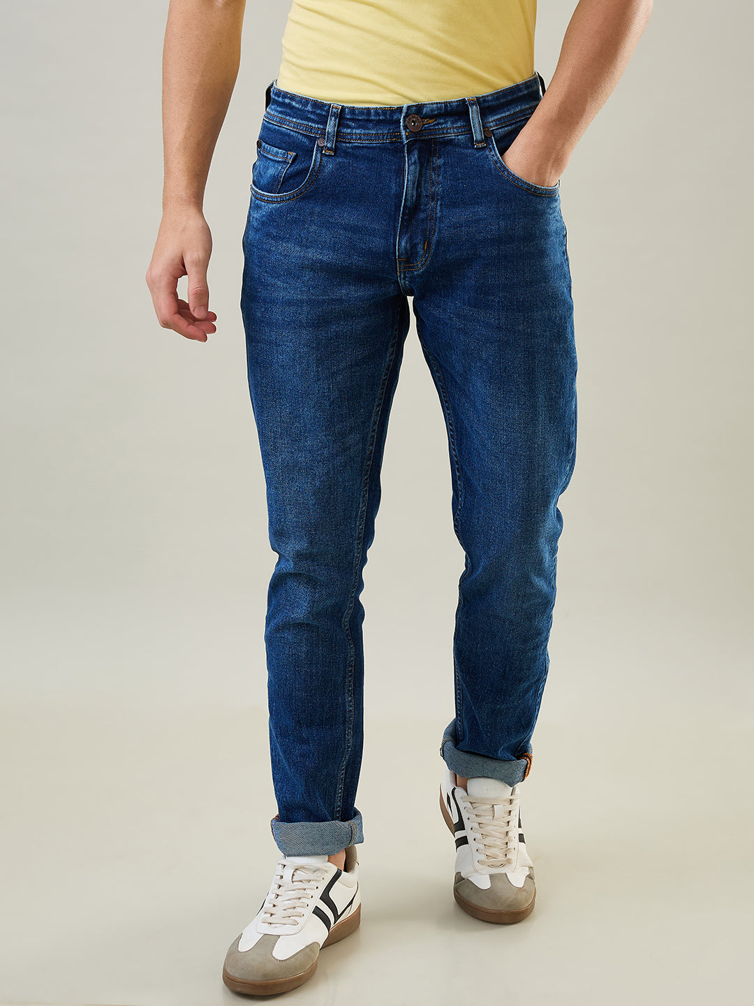 Tim Paris Jeans - Slim Straight Fit in Enzyme Denim