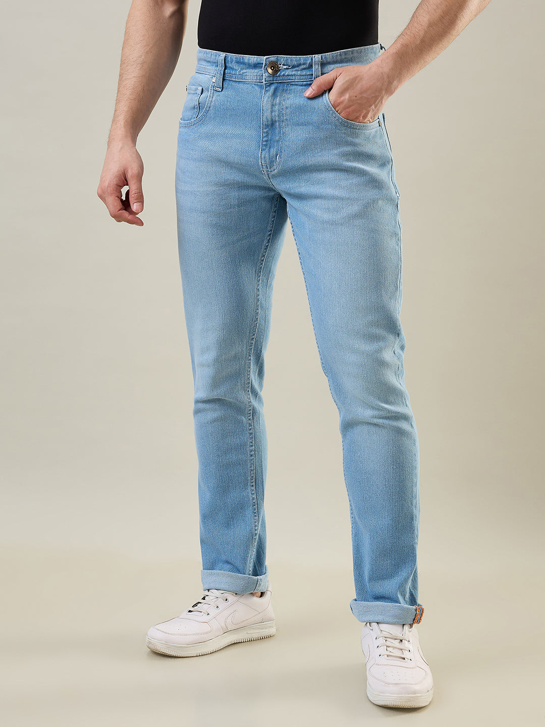 Tim Paris Jeans - Slim Straight Fit in Light Indigo Denim