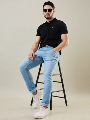 Tim Paris Jeans - Slim Straight Fit in Light Indigo Denim