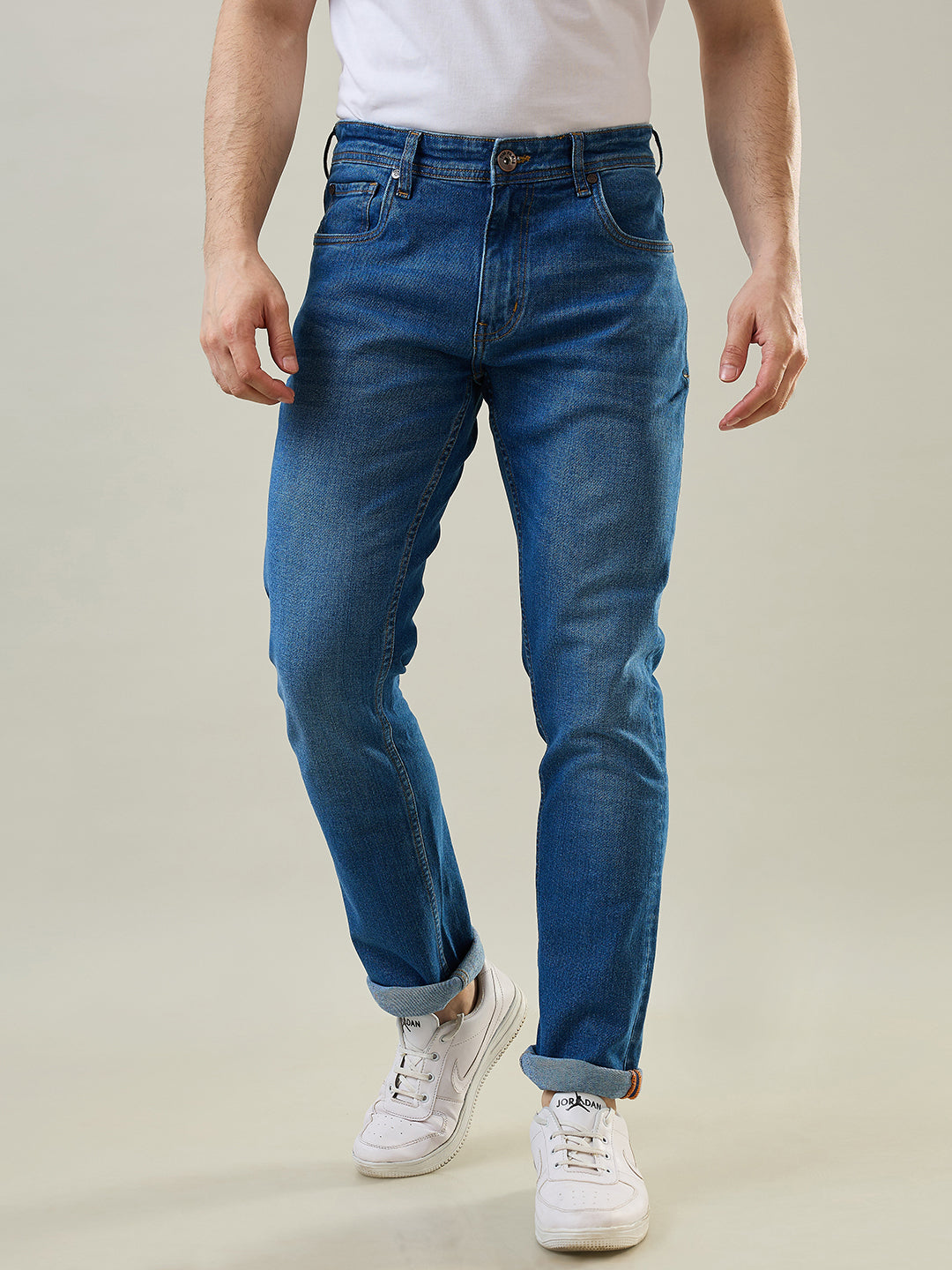 Tim Paris Tint Stone Denim Jeans – Slim Straight Fit