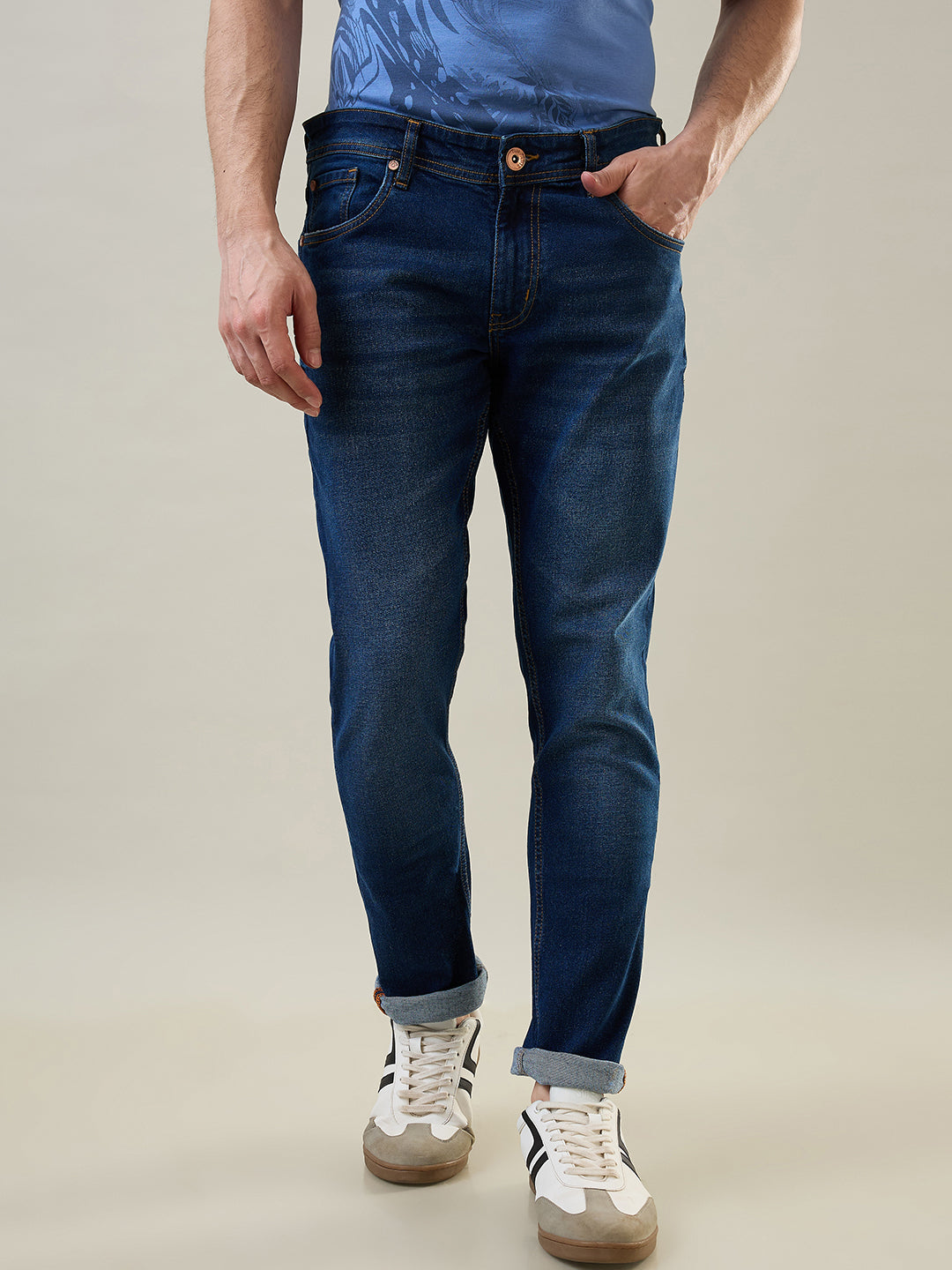 Medium Indigo Ferdinand Slim Tapered Fit Jeans