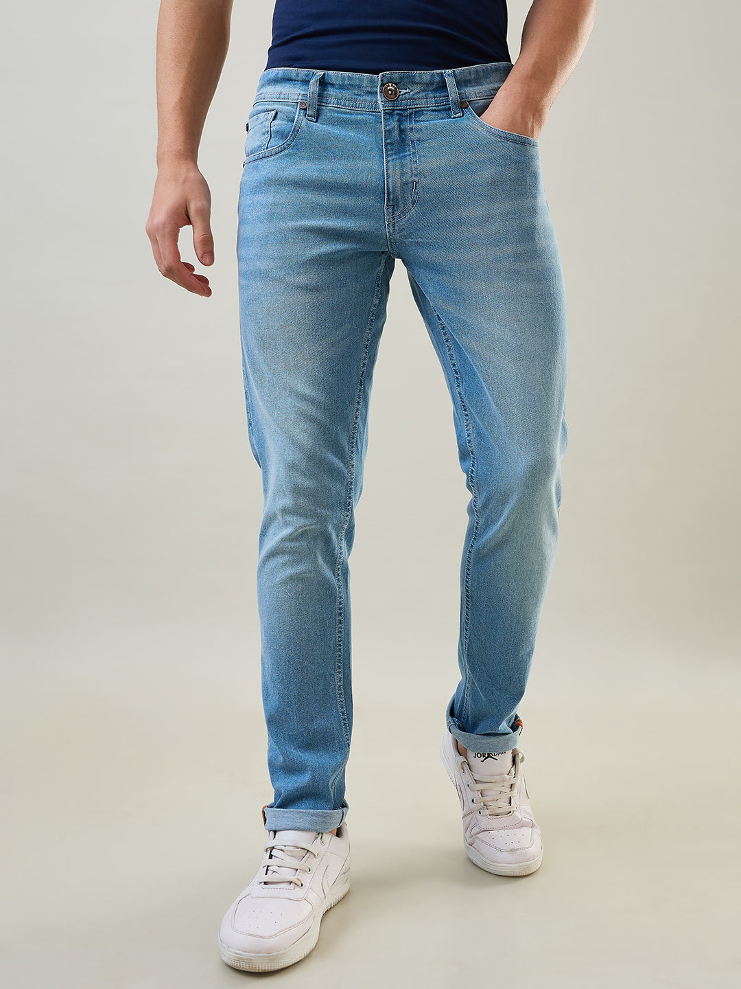 Tim Paris Jeans - Slim Tapered Fit in Ice Indigo Denim