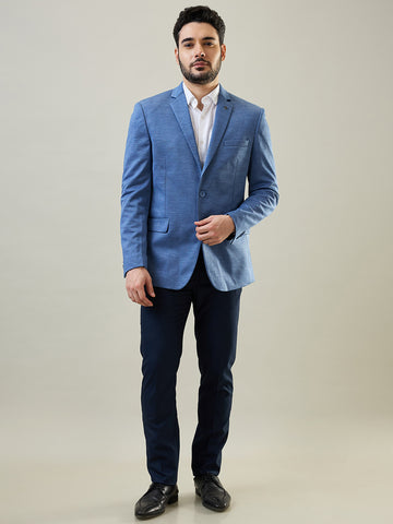 Tim Paris Blue Knitted Structure Blazer