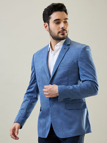 Tim Paris Blue Knitted Structure Blazer