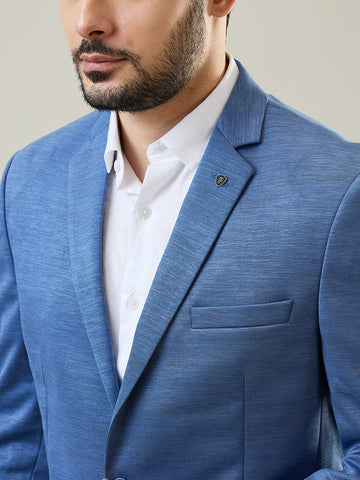 Tim Paris Blue Knitted Structure Blazer