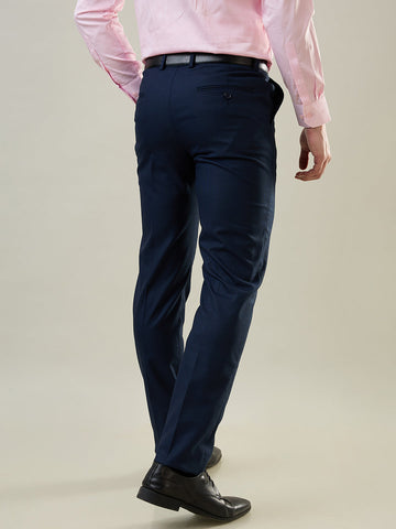 Tim Paris Navy Woven Formal Pant